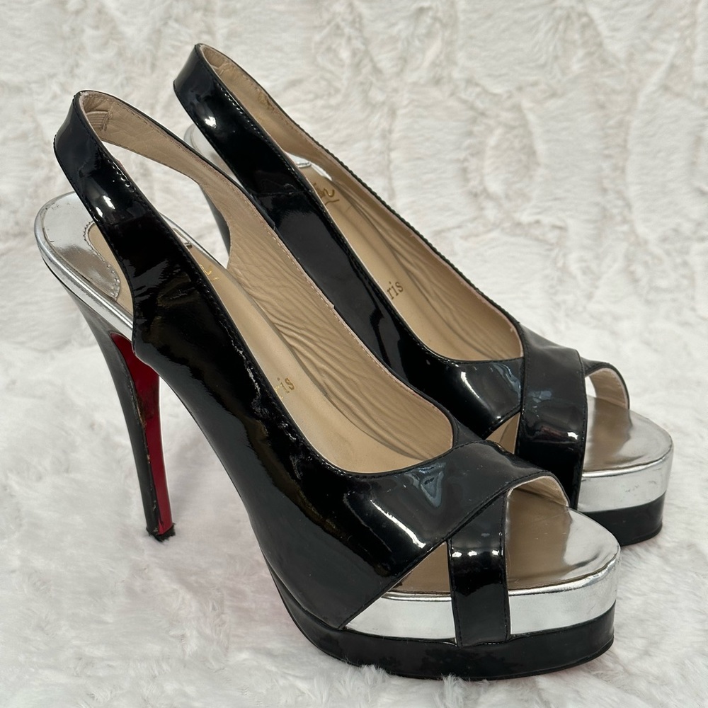 Christian Louboutin Red bottom sling back heels